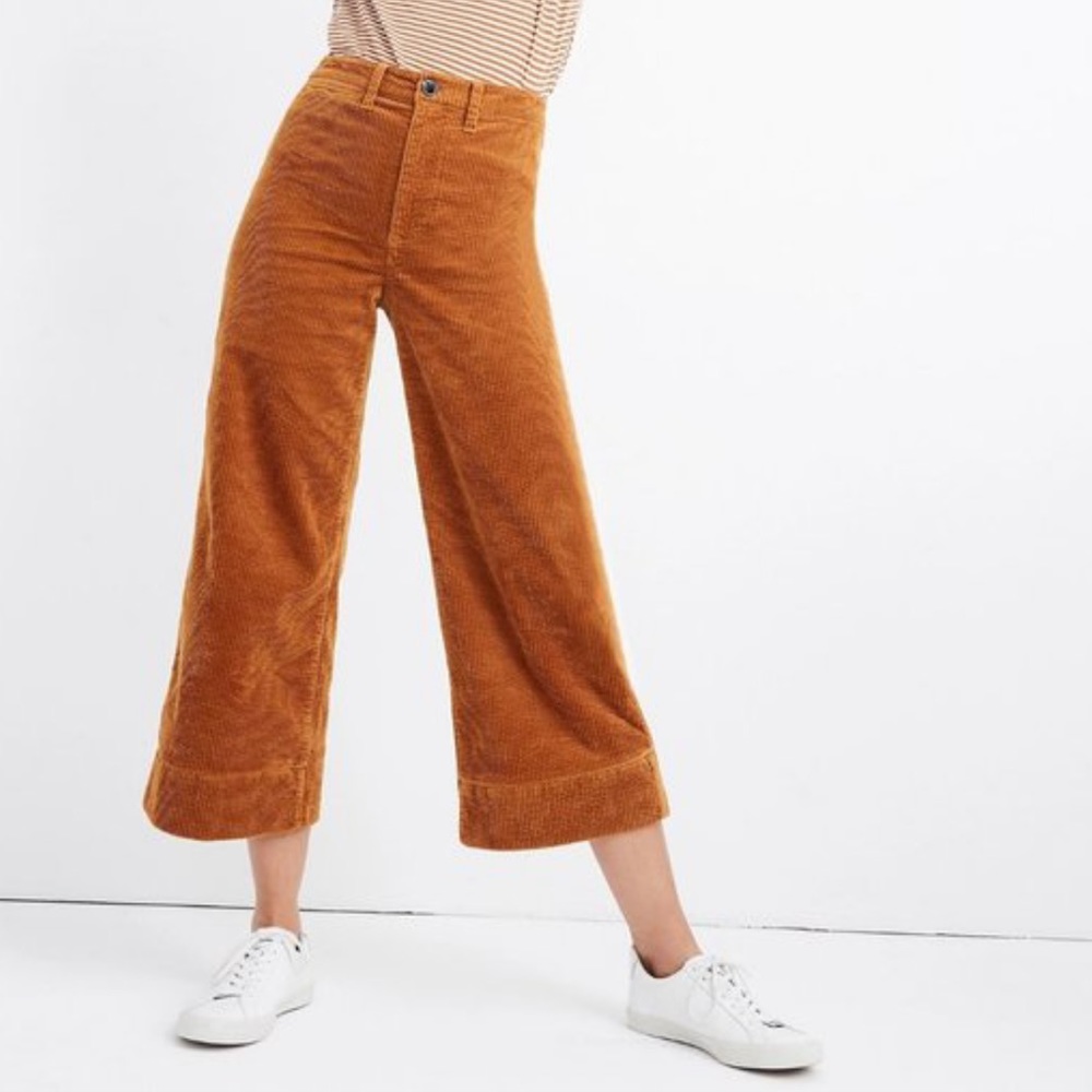 Madewell Emmett cropped corduroy pant